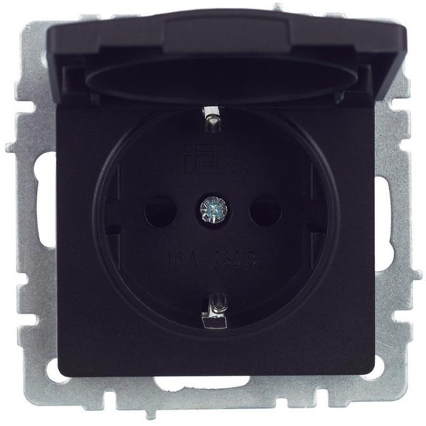 Розетка IEK Brite РСбш10-3-44-БрЧ