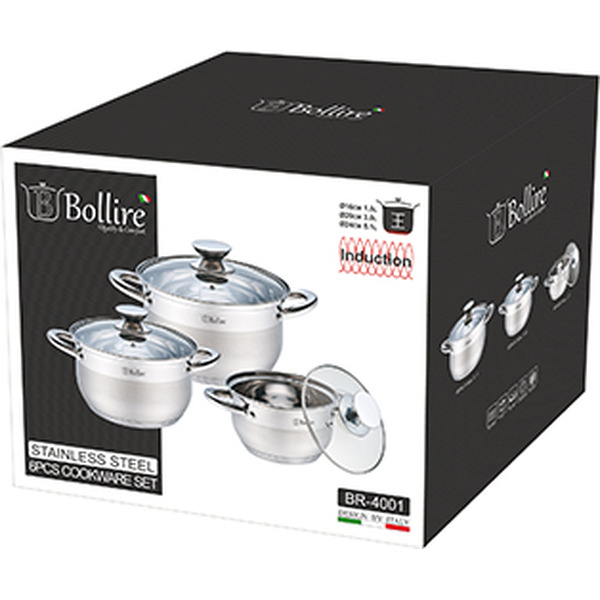 Набор кастрюль BOLLIRE BR-4001