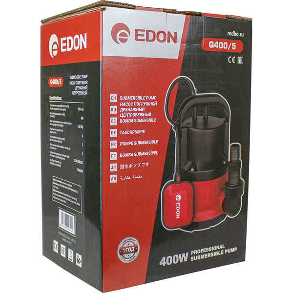 Дренажный насос Edon Q400/5