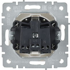 Розетка IEK Brite РСбш10-3-44-БрБ