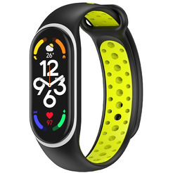 Ремешок Bingo Sport для XIAOMI Mi Band 5/6/7 Черный с желтым