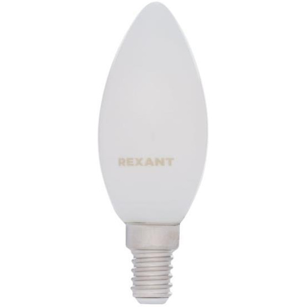 Лампа филаментная REXANT 604-096 Свеча CN35 9,5Вт 915Лм 4000K E14 матовая колба