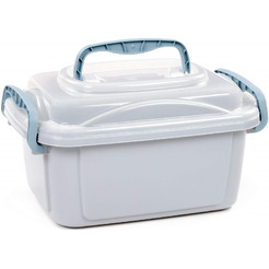 Контейнер с крышкой №55, 8,6 литра (корпус дымчатый, крышка прозрачная)