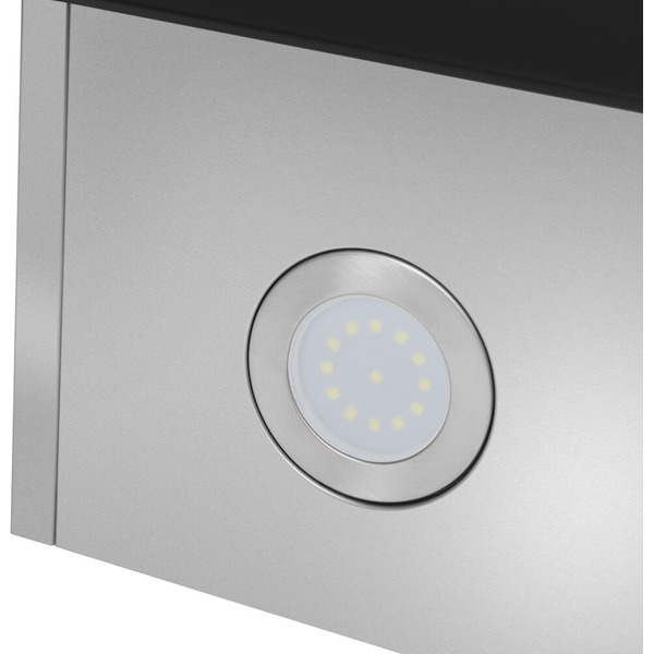 Вытяжка MAUNFELD MERSEY 90 (нержавеющая сталь\черное стекло)