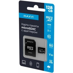 Карта памяти Maxvi microSDXC 128GB (MSD128GBC10V30)
