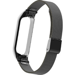 Ремешок Bingo Stainless Grid для Xiaomi Mi Band 5 Черный