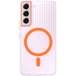 Задняя накладка CASE Translucent Strip Samsung Galaxy S22, прозрачно-оранжевый