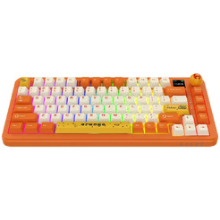 Компьютерная клавиатура AJAZZ AK820 MAX (оранжево-белая тема)