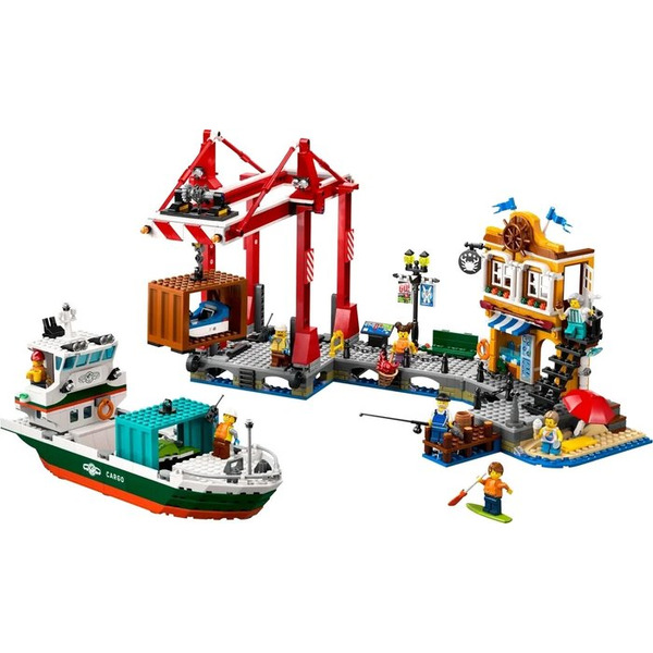 Конструктор LEGO City 60422 Морской порт с грузовым судном