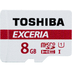 Карта памяти Toshiba SDHC-micro Card 8Gb M301 Class 10 UHS-I + adapter (THN-M301R0080EA)
