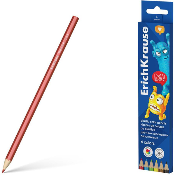 Набор цветных карандашей Erich Krause Jolly Friends 61797 (6 шт)