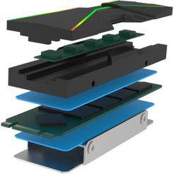 Радиатор для SSD Xilence XC401 M2SSD.B.ARGB