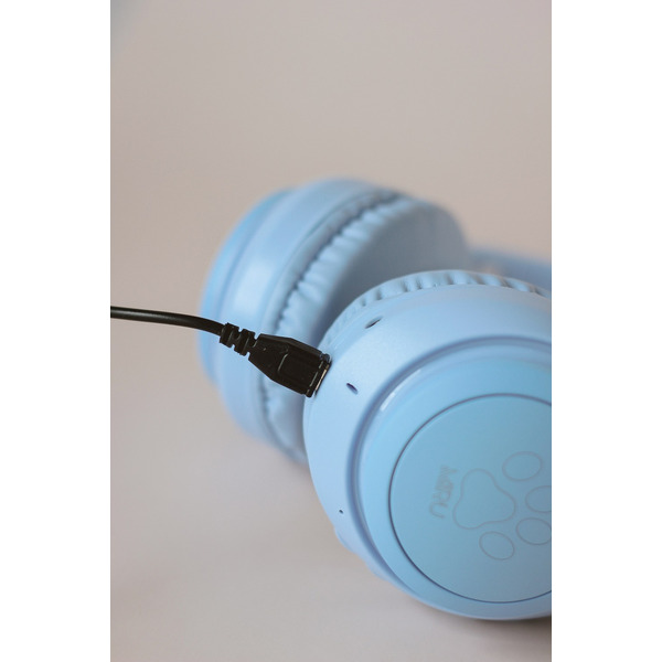 Наушники с ушками MIRU Cat EP-W10 (голубой)