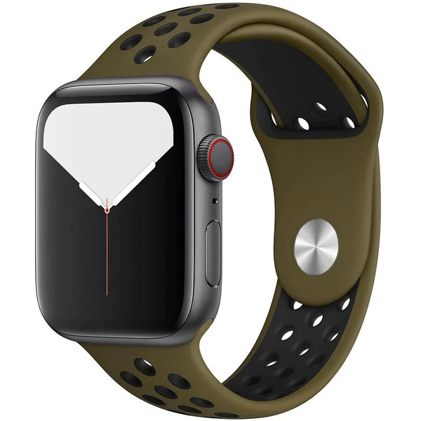 Ремешок Bingo Sport для APPLE Watch 42/44/45mm (S) Оливковый с черным