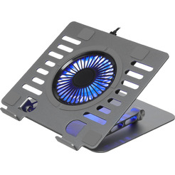 Подставка для ноутбука Digma D-NCP170-1XRGB110-360 (алюминий серый)