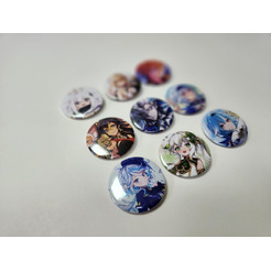 Значок сувенирный "Дай 5 Добру" (Геншин) в ассортименте