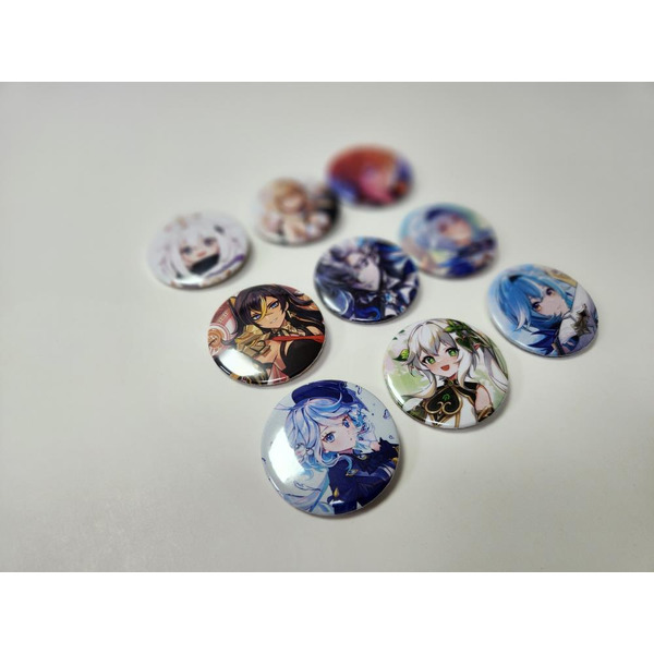 Значок сувенирный "Дай 5 Добру" (Геншин) в ассортименте