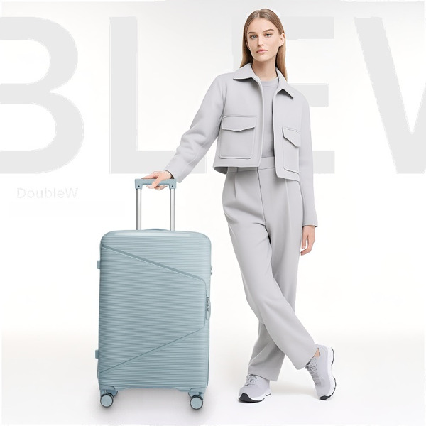 Чемодан на колесах DoubleW Nexo (L, светло-голубой)