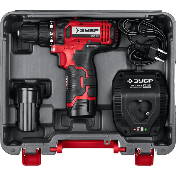 Дрель-шуруповерт Зубр Мастер ДШЛ-125-22 (с 2-мя АКБ, кейс)