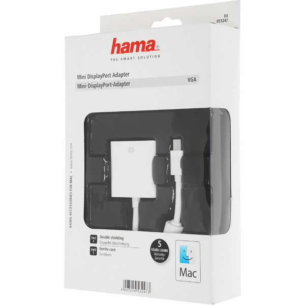 Адаптер Hama VGA (f) miniDisplayPort (m) 0.1м (00053247)