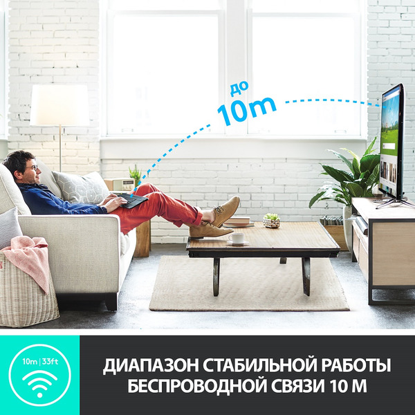 Клавиатура LOGITECH K400 (L920-007147) Plus Dark