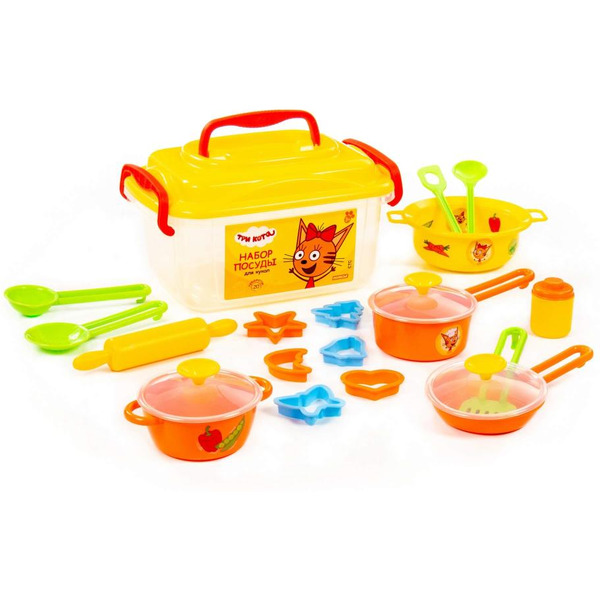 Набор игрушечной посуды Полесье Три кота 72931 (20 элементов)