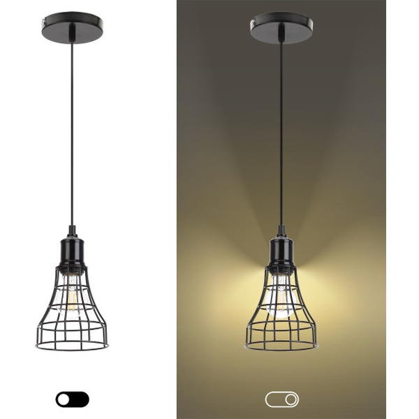 Светильник подвесной ЭРА PL10 BK Б0037457