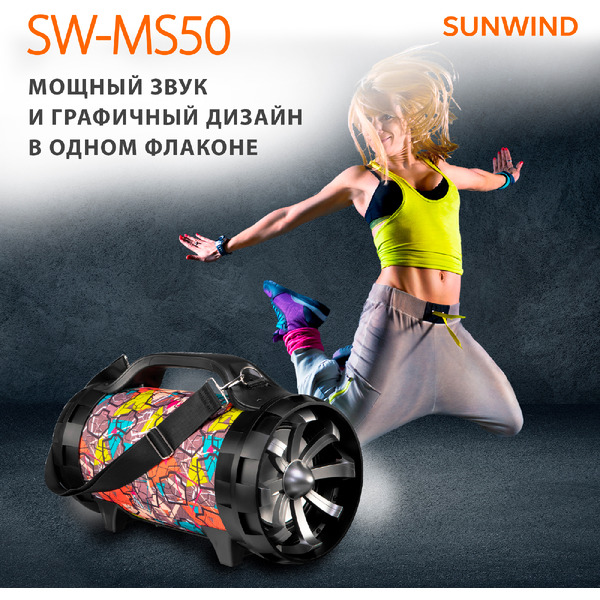 Минисистема SunWind SW-MS50 (черный)