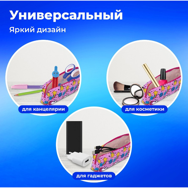 Пенал-косметичка ПИФАГОР 229265