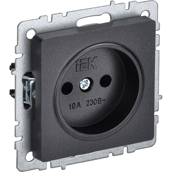 Розетка IEK Brite РС10-1-0-БрЧ