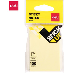 Бумага д/заметок 100 л.,желтый пастель DELI A00252