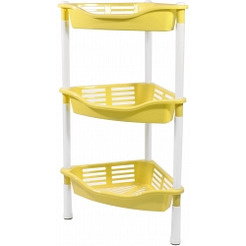 Этажерка угловая BEROSSI Krita 3-секционная с корзинками АС 60477000 (лето)