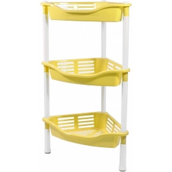 Этажерка угловая BEROSSI Krita 3-секционная с корзинками АС 60477000 (лето)