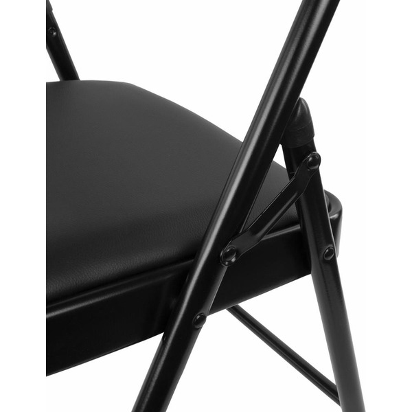 Стул складной BRABIX Golf Plus CF-003 КОМФОРТ (черный каркас, кожзам черный) 533026