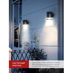 Светильник уличный настенный односторонний IN HOME НБУ ЦИЛИНДР-1xGX53-BL-AR (4690612044668)