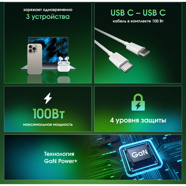 Сетевое зарядное Digma DPW1С0G012WH