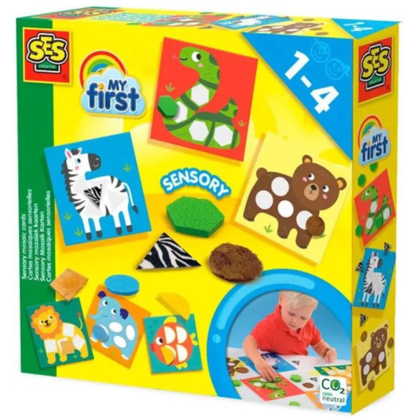 Развивающая игра SES Creative My first "Мои первые карточки с сенсорной мозаикой" 14483