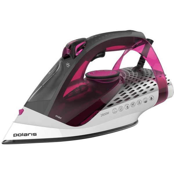 Утюг POLARIS PIR 2860AK 3m (черный/розовый)