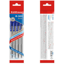 Набор шариковых автоматических ручек Erich Krause Matic Classic R-301 46750 (4 шт)