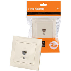 Розетка компьютерная TDM Electric Лама SQ1815-0116
