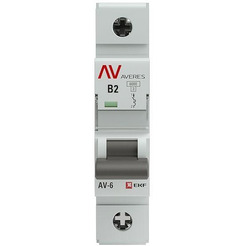 Выключатель автоматический EKF Averes AV-6 1P 2A (B) 6kA