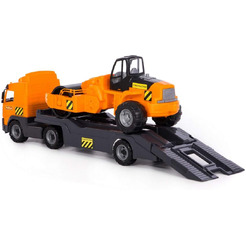 Автомобиль-трейлер + дорожный каток Полесье 8855