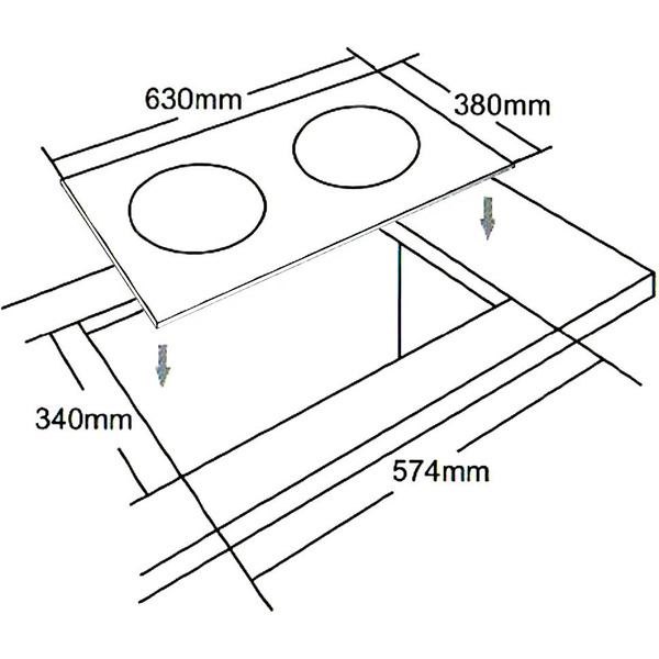 Настольная плита Ginzzu HCI-243