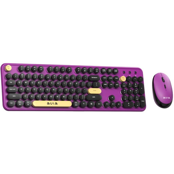 Клавиатура + мышь AULA AC306 (Eggplant Purple-Black)