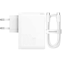 Сетевое зарядное устройство Baseus GaN5 Pro Fast Charger C+U 100W CCGP090202 White