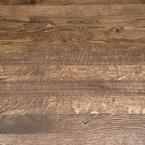 Столешница к столу Ergosmart "массив Дуб мореный - рваный край (03)" 1600х800х50 мм