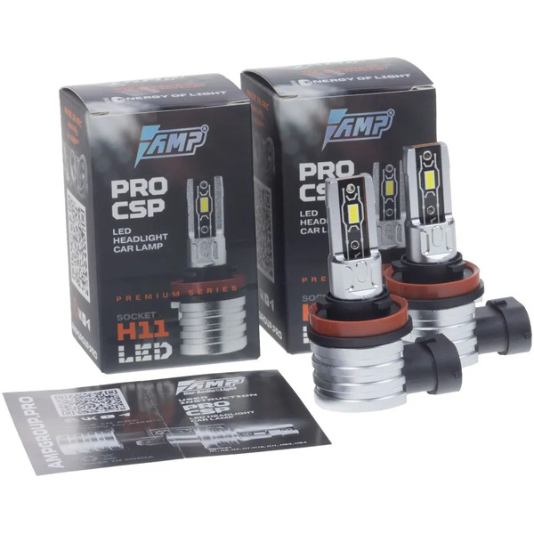 Светодиод головного света AMP PRO CSP H11