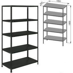 Стеллаж металлический Brabix Ms Kd-185/50-5 291270
