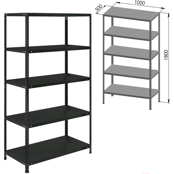 Стеллаж металлический Brabix Ms Kd-185/50-5 291270