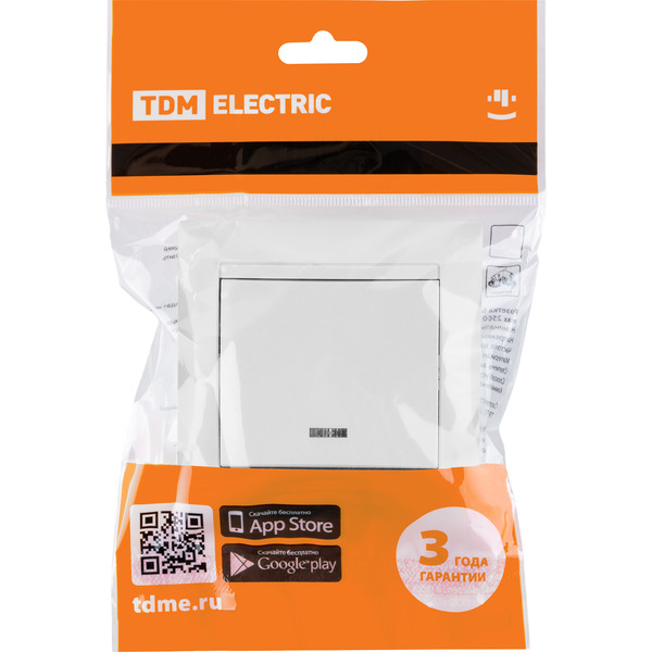 Выключатель TDM Electric Лама SQ1815-0004 (белый)